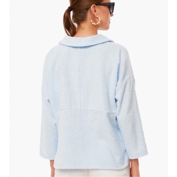 Tuckernuck Pomander Place Terry Cotton Collared Light Blue Pullover NWT Size XS - Picture 6 of 12